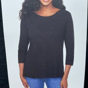 Kirkland Signature Womens Black Long Sleeve Cotton Shirt Sz S d0646